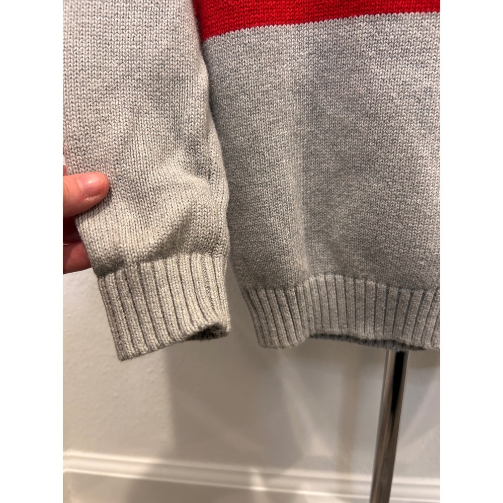 NWOT Carters Boys Green Gray Red Striped Crew Neck Sweater Size 3T - Picture 5 of 6
